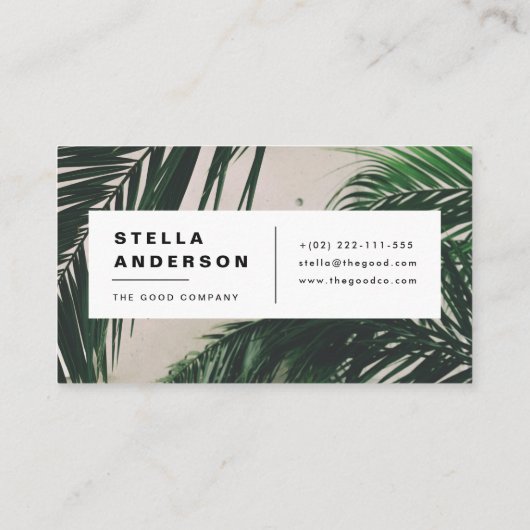 Carte De Visite Tropical (Dos)