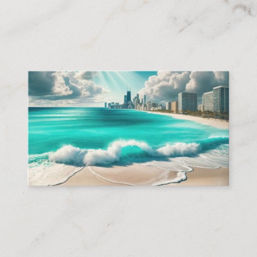 Carte De Visite Tropical Beach Getaway (Devant)