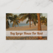Carte De Visite Tropical Beach Scene Location de propriété Annonce (Devant)