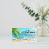 Carte De Visite Tropical Beach Vacation Island Art Travel (Debout devant)