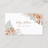 carte de visite tropical beige et menthe (Devant)