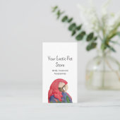 Carte De Visite Tropical Bird Macaw Pet Store QR code (Debout devant)