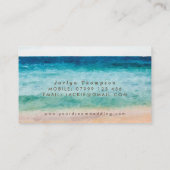 carte de visite tropical de destinations de plage (Dos)