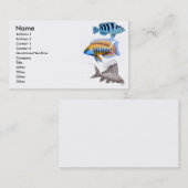 Carte de visite tropical de poissons d'aquarium (Devant / Derrière)