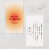 carte de visite tropical du soleil (Devant / Derrière)