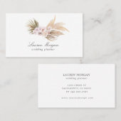 carte de visite tropical élégant floral minimalist (Devant / Derrière)