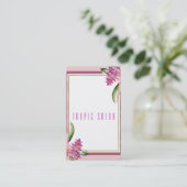Carte De Visite Tropical Floral Orchid violet rose botanique chic (Debout devant)