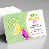 Carte De Visite Tropical Fruit Smoothie Juice Bar