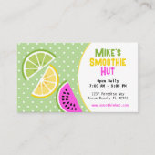 Carte De Visite Tropical Fruit Smoothie Juice Bar (Devant)