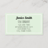 Carte De Visite Tropical Green Bright and Professional Modern (Dos)