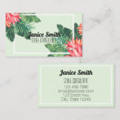 Carte De Visite Tropical Green Bright and Professional Modern (Devant / Derrière)