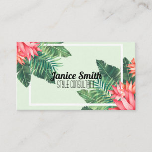 Carte De Visite Tropical Green Bright and Professional Modern