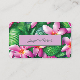 Carte De Visite Tropical Hawaiian Flowers Hair Stylist