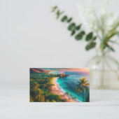 Carte De Visite Tropical Maui Island Paradise (Debout devant)