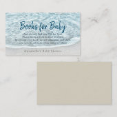 Carte De Visite Tropical Ocean Beach Baby shower Books Demande (Devant / Derrière)