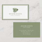 Carte De Visite Tropical Palm Leaf Beach Location de vacances Mana (Devant / Derrière)