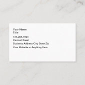 Carte De Visite Tropical Palm Leaves Theme Business Cards (Dos)