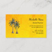 Carte De Visite Tropical Palm Trees Professional Planificateur d'é (Devant)