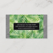 Carte De Visite Tropical Palm Trees Texture Bordure murale (Dos)