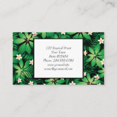 Carte De Visite Tropical plumeria lush forest (Dos)