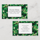 Carte De Visite Tropical plumeria lush forest (Devant / Derrière)