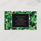 Carte De Visite Tropical plumeria lush forest (Dos)