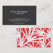 CARTE DE VISITE TROPICAL ROUGE (Devant / Derrière)