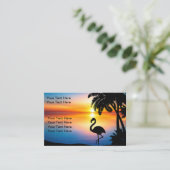 Carte De Visite Tropical Sunset Scenic Business Cards Design (Debout devant)