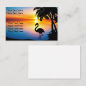 Carte De Visite Tropical Sunset Scenic Business Cards Design (Devant / Derrière)