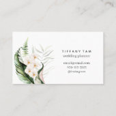 Carte De Visite Tropical tendance Floral rose Élégant Moderne Chic (Dos)