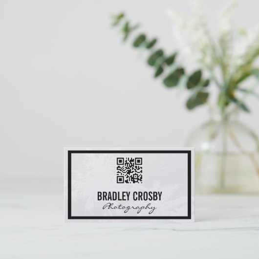 Carte De Visite Tropical | Variation | Code QR (Debout devant)