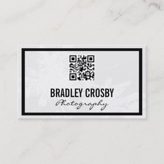 Carte De Visite Tropical | Variation | Code QR (Devant)