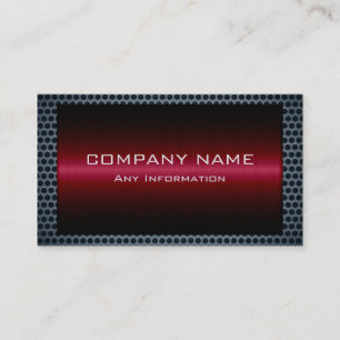 Carte De Visite Trou en acier inoxydable gris de marron métallique