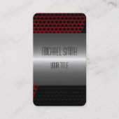 Carte De Visite Trou métallique en acier inoxydable 3 (Devant)