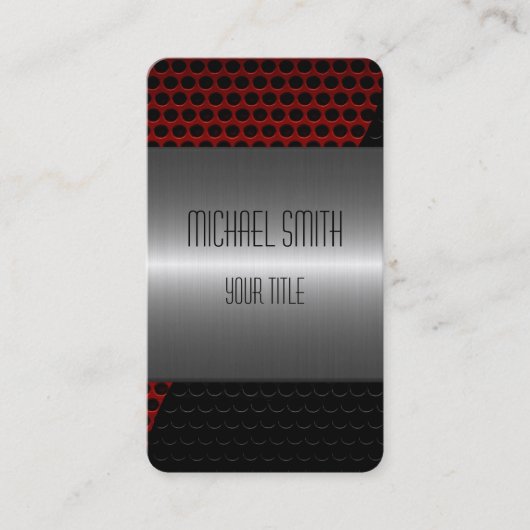 Carte De Visite Trou métallique en acier inoxydable 3 (Devant)