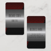 Carte De Visite Trou métallique en acier inoxydable 3 (Devant / Derrière)