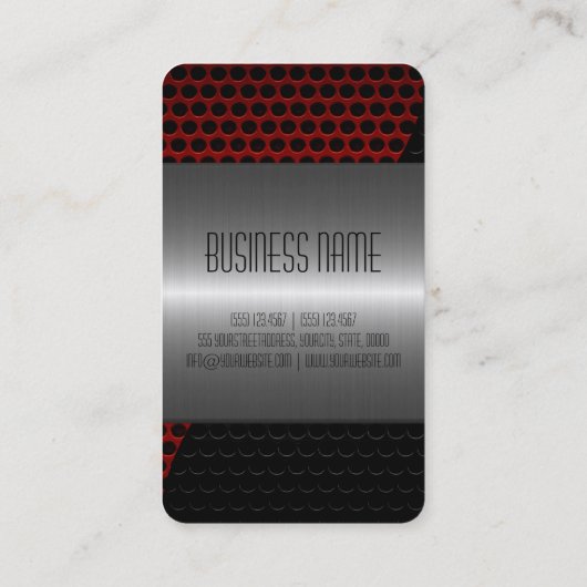 Carte De Visite Trou métallique en acier inoxydable 3 (Dos)