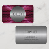 Carte De Visite Trou métallique en acier inoxydable cool (Devant / Derrière)