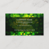 Carte de visite trouble vert de lumières (Dos)