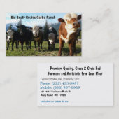 Carte De Visite Troupeau de bovins à la ferme de pays (Devant / Derrière)