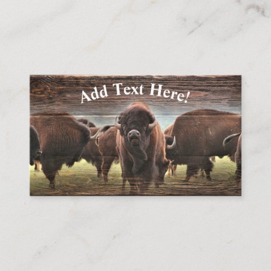 Carte De Visite Troupeau de buffles (Devant)