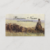 Carte De Visite Troupeau de sentiers au Wyoming par WHD Koerner (Devant)