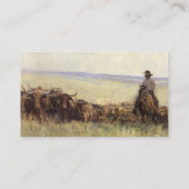Carte De Visite Troupeau de sentiers au Wyoming par WHD Koerner (Dos)
