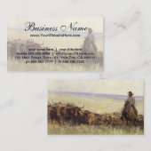 Carte De Visite Troupeau de sentiers au Wyoming par WHD Koerner (Devant / Derrière)