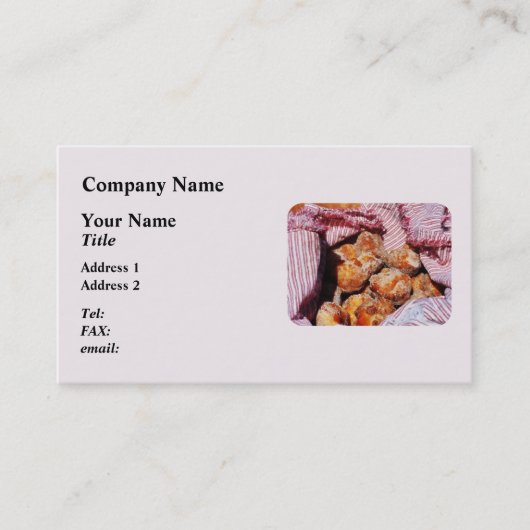 Carte De Visite Trous de donut sucrés (Devant)