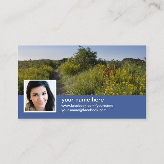 Carte De Visite Trouvez-moi sur facebook Update 2018 CC1036 (Devant)
