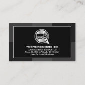 Carte De Visite Truck Argent Creative Grey Frame (Dos)