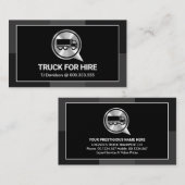 Carte De Visite Truck Argent Creative Grey Frame (Devant / Derrière)
