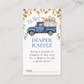 Carte De Visite Truck Citrouille Bleu Foliver Déchets Insérez (Devant)