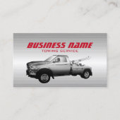 Carte De Visite Truck professionnel Red Text Metallic (Devant)